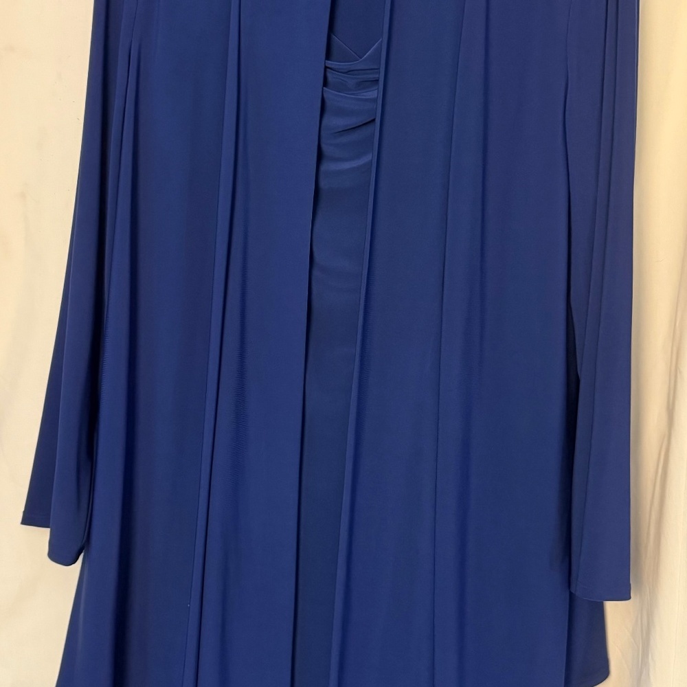 Women’s Long Sleeve Royal Blue Cocktail Dress 1X - Picture 3 of 13